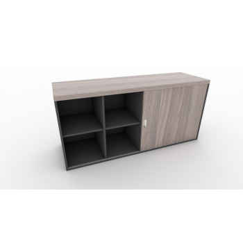 Armário Credenza porta correr e nicho Duo - Armário Credenza porta correr e nicho Duo